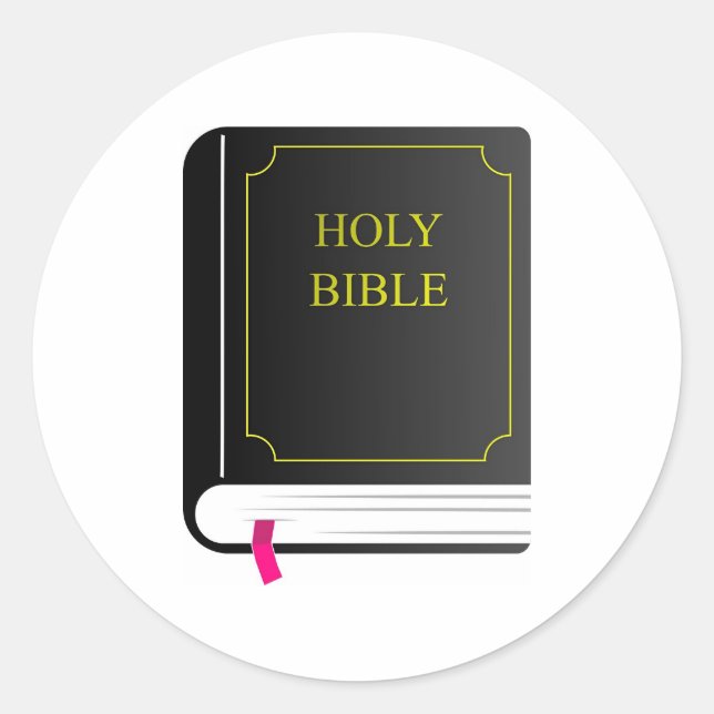 Holy Bible Classic Round Sticker (Front)