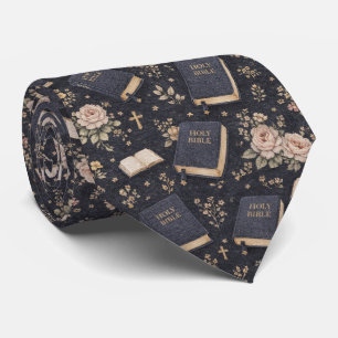 Holy Bible Elegant Christian Faith Pattern Tie