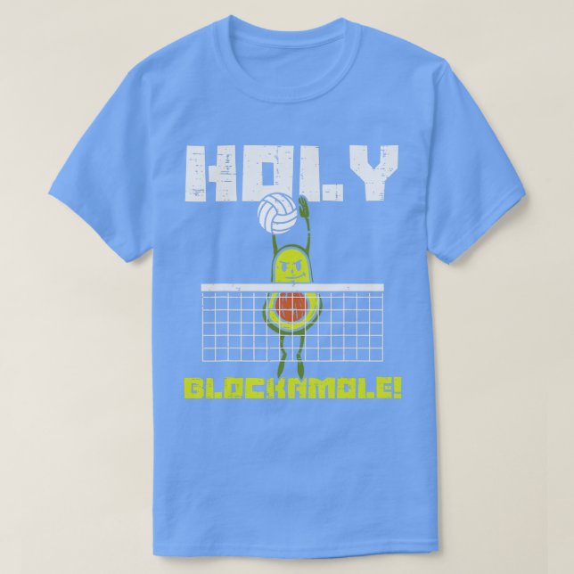 Holy Blockamole Avocado Volleyball Player Blocker  T-Shirt (Design Front)