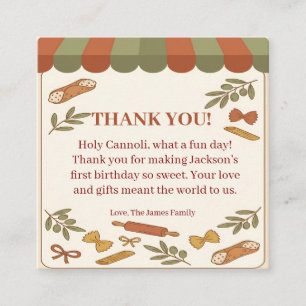 Holy Cannoli! First Birthday  Enclosure Card