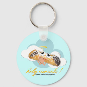 'holy cannoli !'  humourous parody keychain