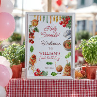 Holy Cannoli little meatball 1st birthday welcome