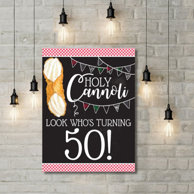 Holy Cannoli Party Sign, Italian Theme Birthday Poster (Creator Uploaded)