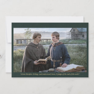 Holy Card Saint Alcuin with Charlemagne