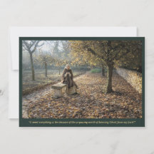 Holy Card | Saint Aldegundis in Autumn