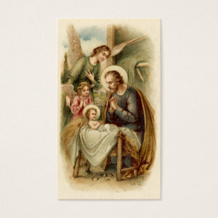 Holy Cards (Blank/Custom): St. Joseph Nativity