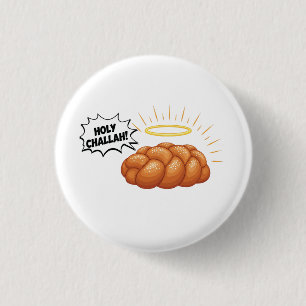 Holy Challah Hanukkah Jewish Jew Bread 3 Cm Round Badge