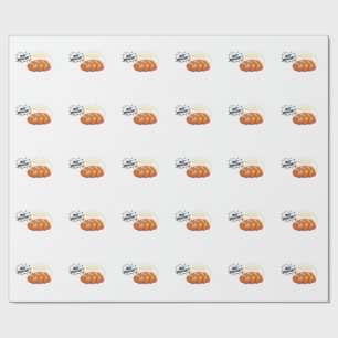 Holy Challah Hanukkah Jewish Jew Bread Wrapping Paper