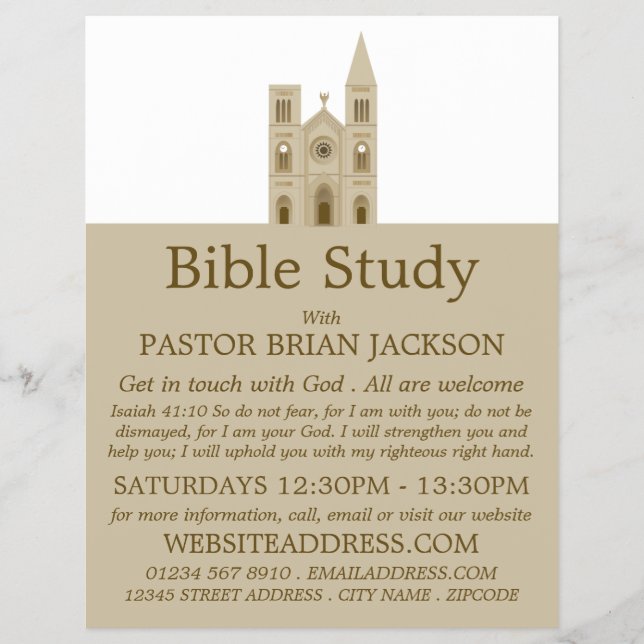 Holy Church, Christian Bible Class Advert Flyer (Front)