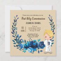 Holy Communion blue wreath