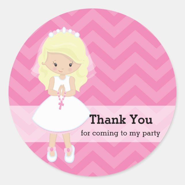 Holy Communion Classic Round Sticker (Front)