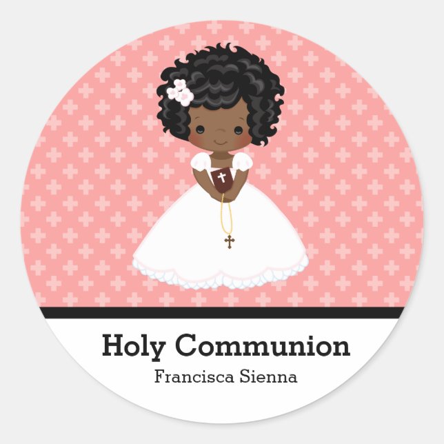 Holy Communion Classic Round Sticker (Front)