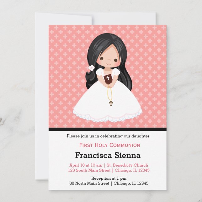 Holy Communion girl Invitation (Front)