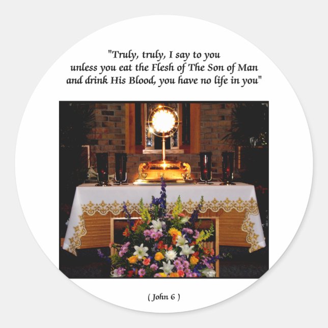 Holy Communion - Holy Eucharist Classic Round Sticker (Front)