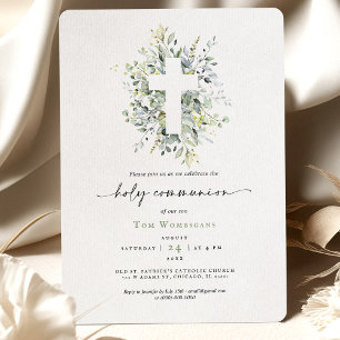Holy Communion Invitation Greenery