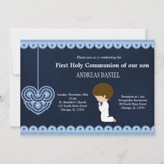 Holy Communion Lace (Boy) Invitation