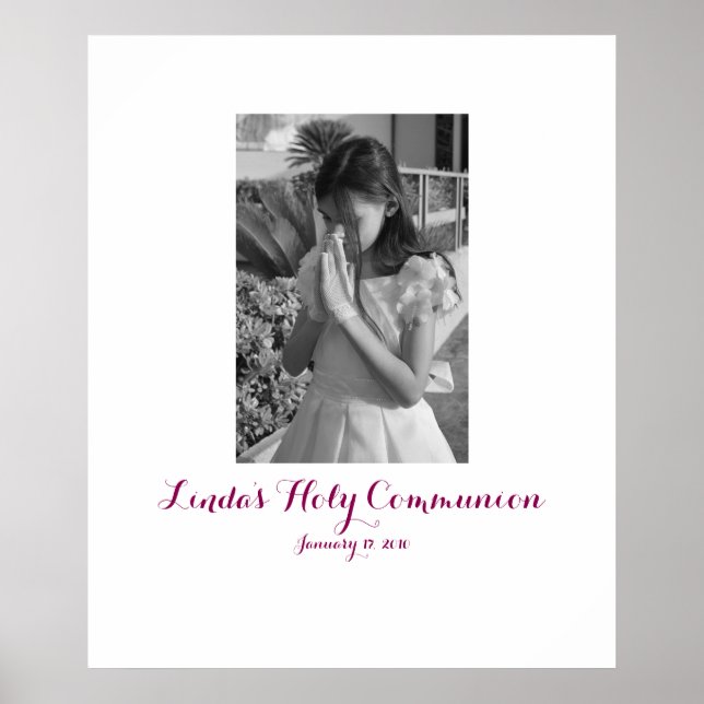 Holy Communion Sign In Party Board memory (Front)