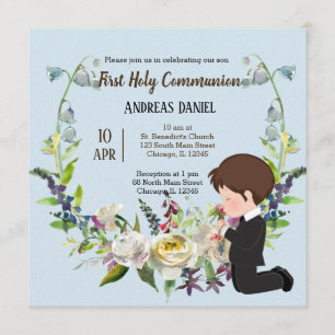 Holy Communion wreath Invitation