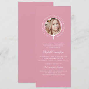 Holy Confirmation   Custom Photo and Simple Cross Invitation