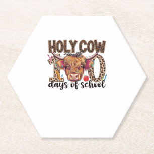 Holy Cow 100 Days Of School 100th Day School Teach Paper Coaster