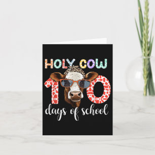 Holy Cow 100 Days Of School Teacher Kids 100th Day Card