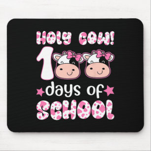 Holy Cow 100 Days Of School Teachers Students Boy  Mouse Pad