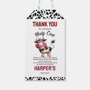 Holy Cow! 1st Birthday Farm Animal Party Gift Tags