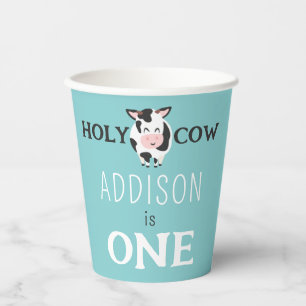 Holy Cow 1st Birthday Farm Animal Party Paper Cups