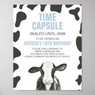 Holy Cow 1st Birthday Time Capsule Poster