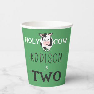 Holy Cow 2nd Birthday Farm Animal Paper Cups