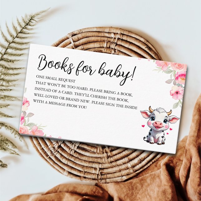 Holy Cow , Adorable Cow Baby shower Girl Enclosure Card (Creator Uploaded)