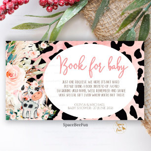 Holy Cow Baby Shower book for baby Request Enclosu Enclosure Card