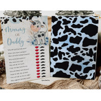 Holy Cow Baby Shower BOY Games Cow Boho Pampas Gra