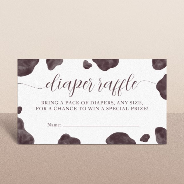 Holy Cow Baby Shower Diaper Raffle Enclosure Card (Creator Uploaded)