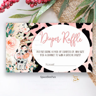 Holy Cow Baby Shower Girl Diaper Request Enclosure