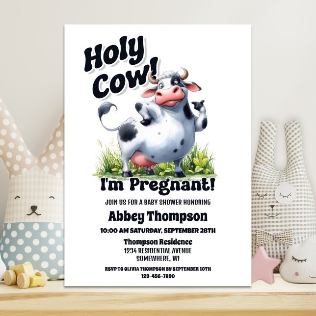 Holy Cow Baby Shower Invitation (Creator Uploaded)