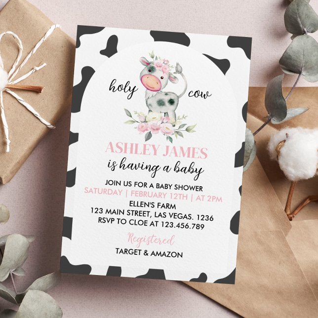 Holy Cow Baby Shower Invitation (Creator Uploaded)