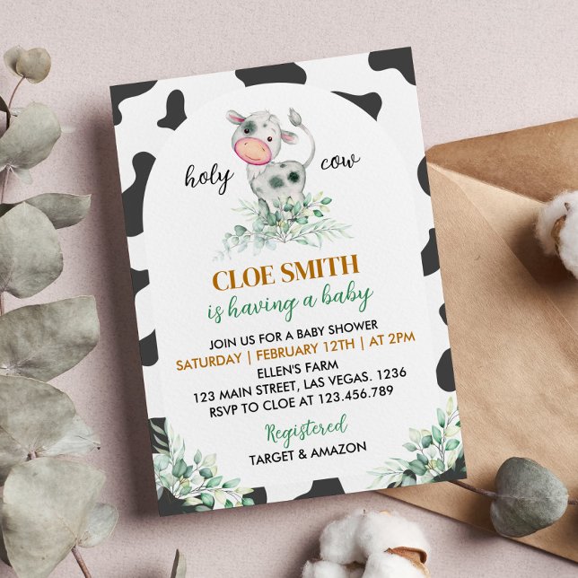 Holy Cow Baby Shower Invitation (Creator Uploaded)