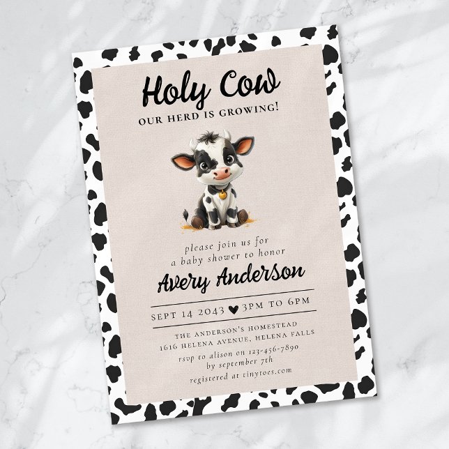 Holy Cow Baby Shower Invitation (Creator Uploaded)