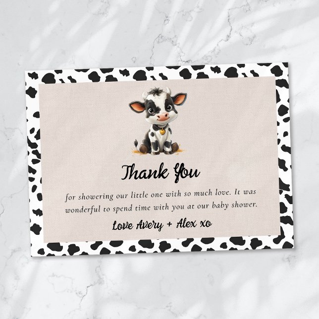 Holy Cow Baby Shower Thank You Card (Creator Uploaded)