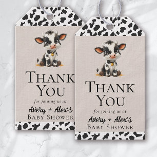 Holy Cow Baby Shower Thank You Gift Tags