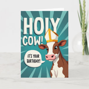 Holy Cow Birthday Card