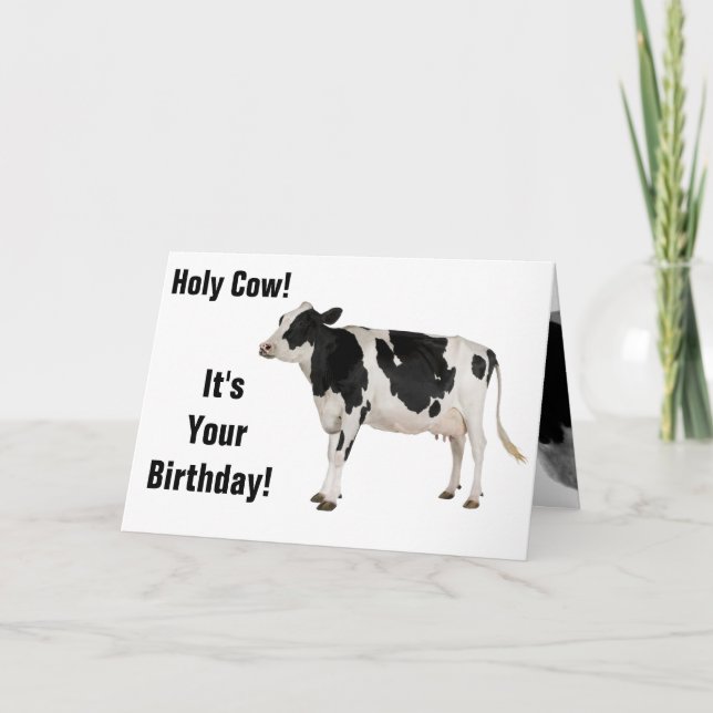 Holy Cow! Birthday Card! Card (Front)
