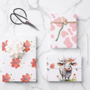 Holy Cow Birthday Girl Wrapping Paper Sheet