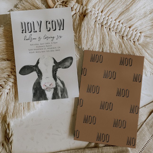Holy Cow Birthday Invitation | Cow Party (Creator Uploaded)