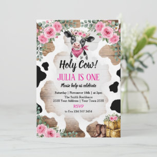 Holy Cow Birthday Invitation   Cow Party