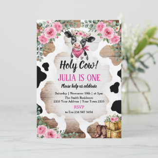 Holy Cow Birthday Invitation | Cow Party