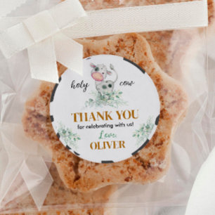 Holy Cow Birthday Sticker Labels