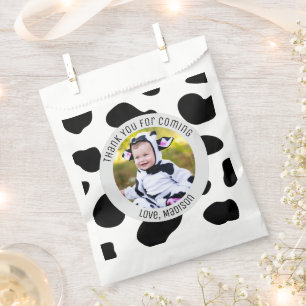 Holy Cow Birthday Thank You For Coming Cow Print Favour Bags