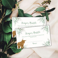 Holy Cow Boho Greenery Diaper Raffle Baby Shower